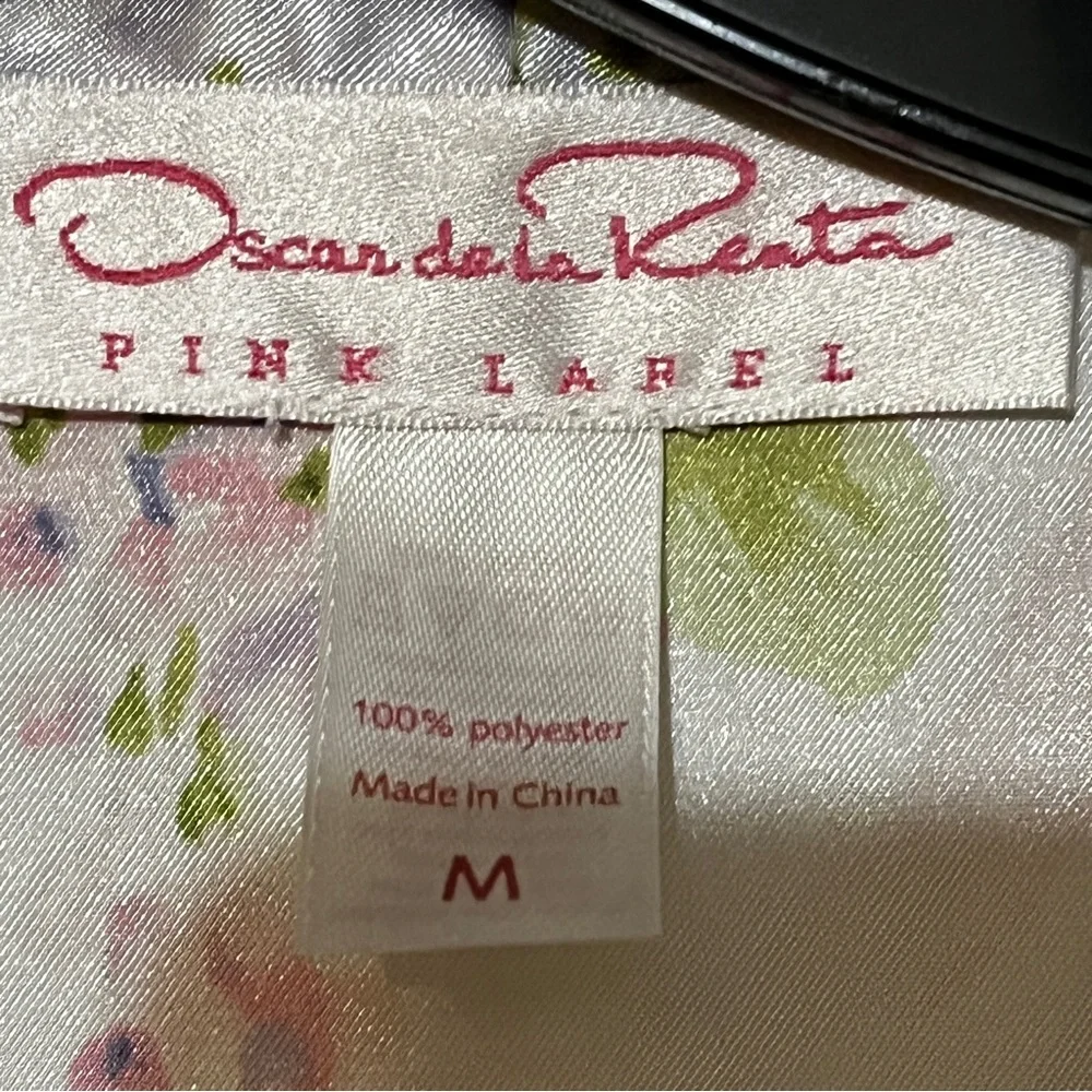 Oscar de la Renta Pink Label Lilac Whisper Print Robe - Picture 4 of 4